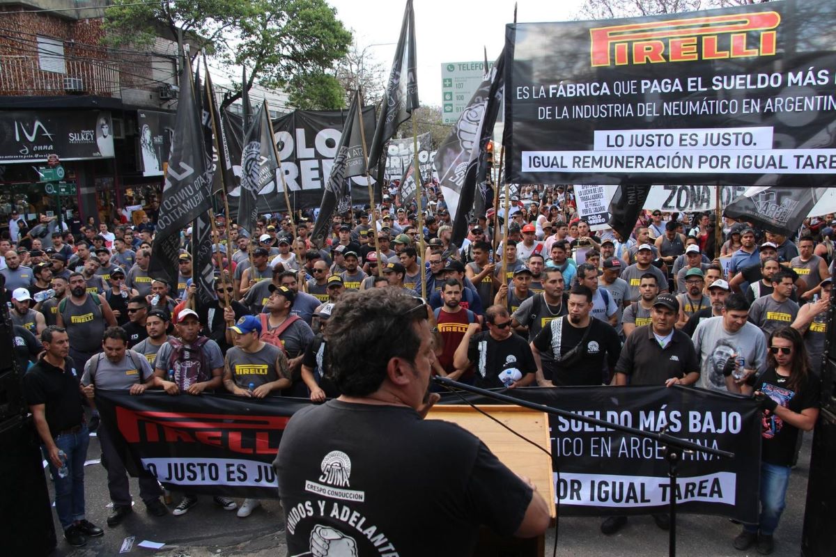 Pirelli- Argentina: el Sutna en pie de lucha por la equiparación salarial